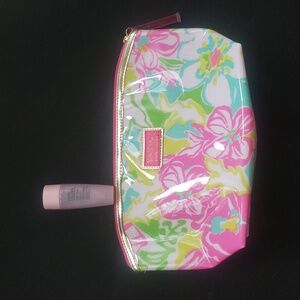Large Cosmetic Bag by Lilly Pulitzer & Estee Lauder & Soft Clean Lotion 1 fl Oz